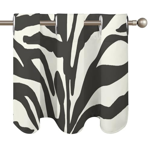 Cenefa de cortina con tigre negro, 2 paneles de estilo japonés para ventanas de cocina y salón 5