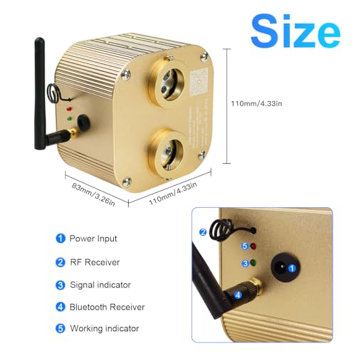 Image of AMKI Dual Port 20W Twinkle Sound Mode RGBW Light Source Engine Driver Remote /APP Control Starlight Box Motor for Fiber Optic Star Ceiling Light Kit
