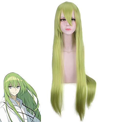 Fate/grand Order Cosplay Wig Lancer Enkidu 100cm Green Long Synthetic Hairpiece Peluca Anime Costume