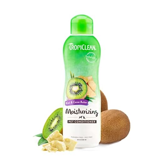 TropiClean Kiwi & Coco Butter Moisturizing Dog Conditioner | Natural Pet Conditioner Derived from Natural Ingredients | Cat Friendly | Made in the USA | 20 oz.