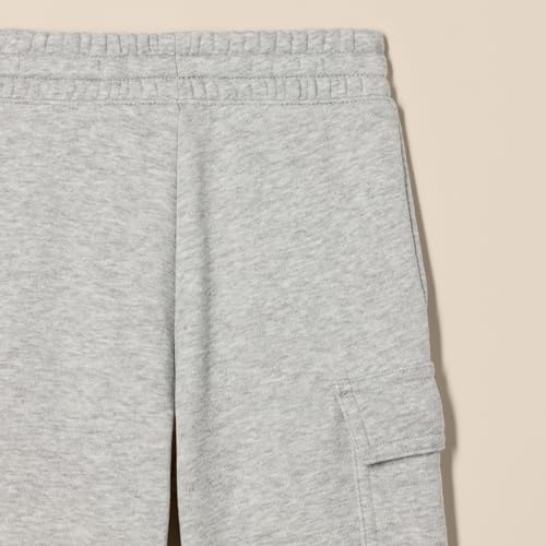 Amazon Essentials Pantaloncini cargo in felpa Terry Bambini e Ragazzi, Grigio Chiaro Puntinato, 11-12 anni