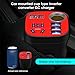 Car Mounted Cup Type Inverter Converter QC Charger, 200W Car Power Inverter DC 12V to 220V AC Converter Vehicle Adapter Plug Outlet, 5-in-1 Car Charger Power Adapter with 3 USB Charging Ports (Black)