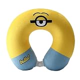 MINISO Minions Travel Pillow, Super Soft Creative Cartoon Memory Foam Neck Pillow - Minions Collection for Travel and Home (Random Style)