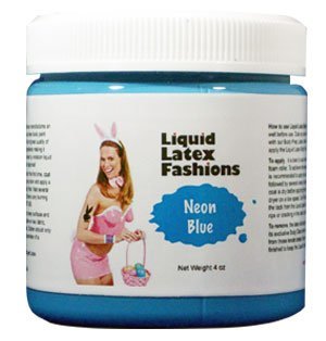 Liquid Latex Fashions- Ammonia Free Halloween Neon Blue Body and Face Paint, Ideal for Artwork, Theater, Parties, School Plays, Cosplays and Concerts- 8 oz
