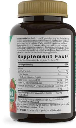 Nature's Way Weight Manager Gummy, Helps Manage Cravings*(1), 60 ct | Supports Energy Metabolism*, Promotes Abdominal Fat Loss*(1), 1,000 mcg Chromium Picolinate per Serving, Vegan, Strawberry - image 9
