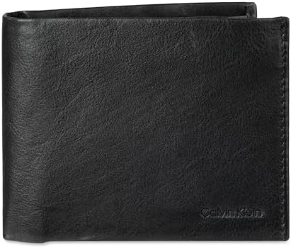 Calvin Klein Men's Leather RFID Minimalist Bifold Wallet