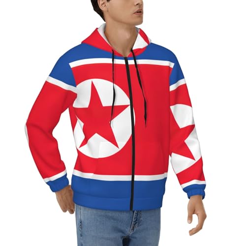 Sweat à capuche zippé thermique homme contre le froid veste imprimée