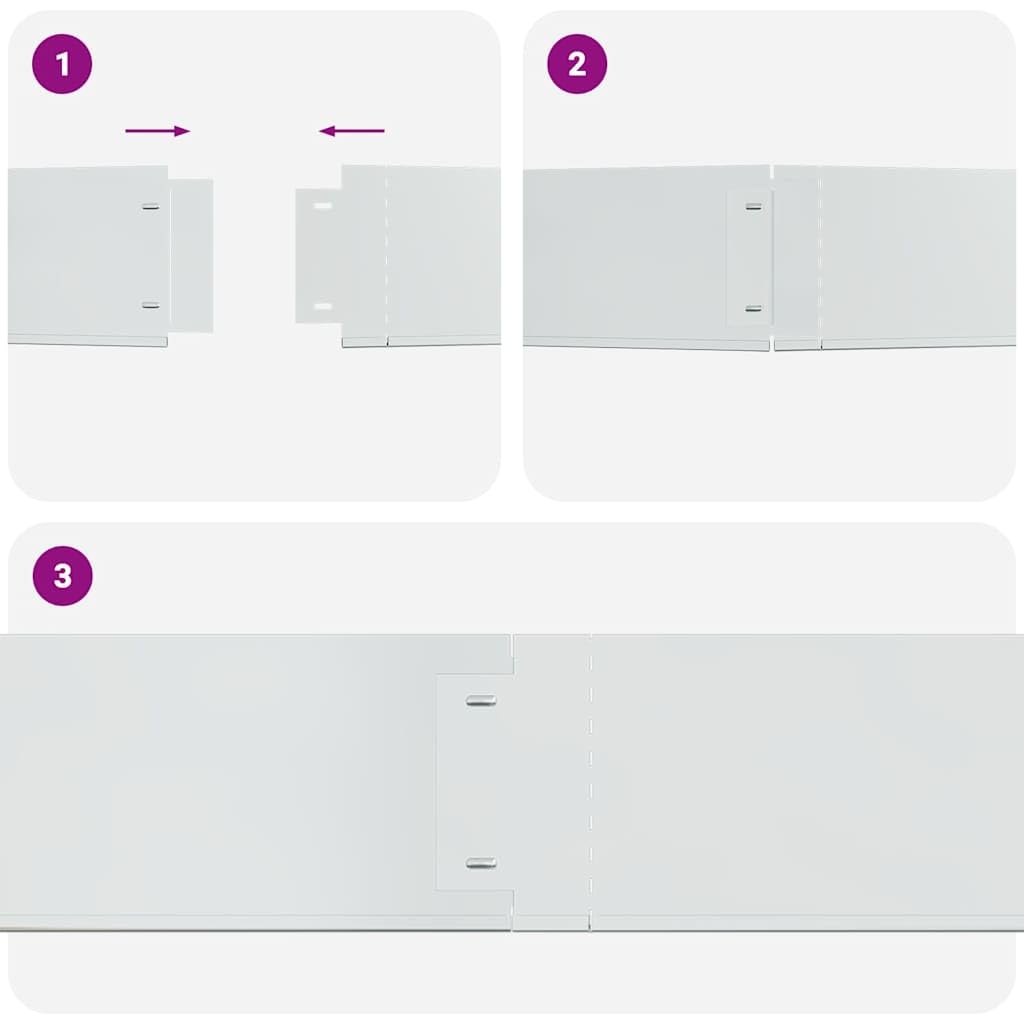 Obrzeże trawy 100x19 cm stal galwanizowana 5 szt | Giętki do każdego kształtu, solidny i trwały, praktyczny na podwórku