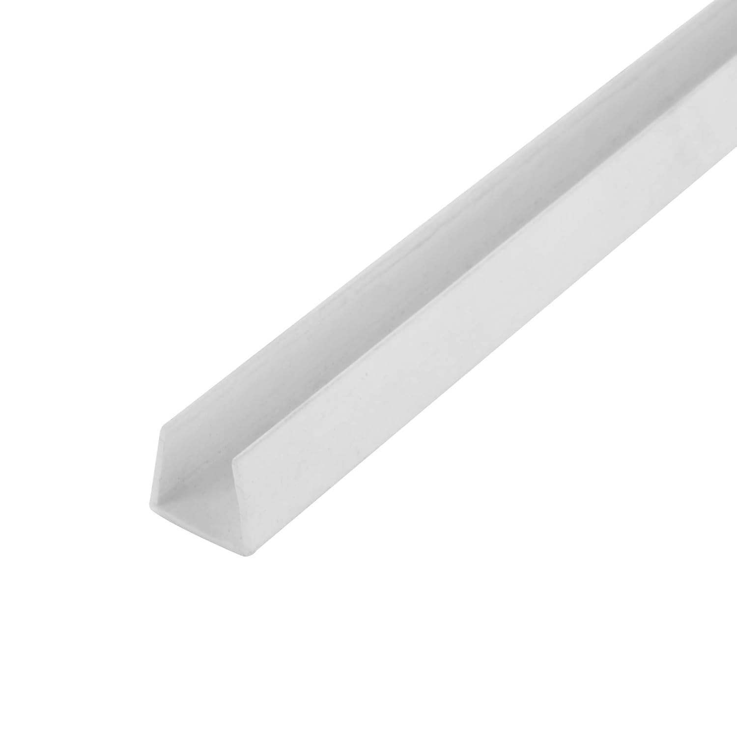 Outwater Plastics White 1/2'' Styrene Plastic U-Channel/C-Channel 46 Inch Lengths (Pack of 3)