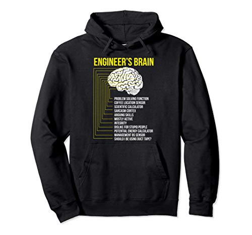 Engineer's Brain Funny Bachelor of Science in Engineering Sudadera con Capucha