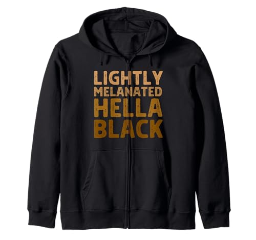 Ligeramente melanada Hella Black History Melanin Queen King Sudadera con Capucha