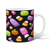 Candy Keramik-Kaffeetasse, Halloween, verspielter Kürbis, Geist...