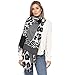 Glamexx24 Damen XXL Schal Kuscheliger warmer Leoparden Muster 3 farbiger Fransen Poncho Schal Oversized Deckenschal
