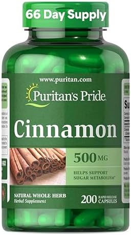 Puritan's Pride Cinnamon 500mg, Supports Healthy Sugar Metabolism...