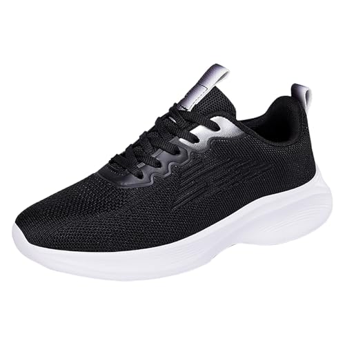 Zapatillas bota para mujer con lona negra y diseño transpirable de malla
