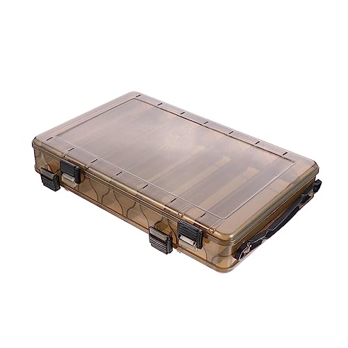 LIOOBO Portable Double-Sided Fishing Lure Storage Case Handheld Lure Storage Case Waterproof Plastic Fishing Box for Anglers and Outdoor Use