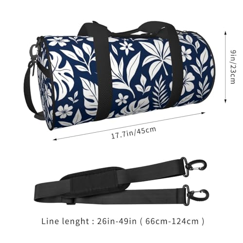 Sports Duffel Bag Tropical Floral Pattern Foldable Travel Tote Bag Weekender Sleepover Carry On Bag2