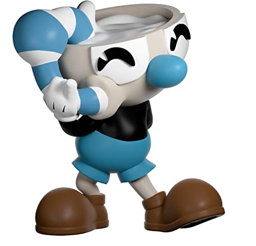 Youtooz Mugman Vinyl Action Figure, 3.7" Mugman Cuphead Collection, Based on Cuphead Games, Blue,white, 3.7 inches