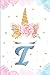 Initiale I: Licorne Journal Intime Carnet de Notes Monogramme Lettre I Or Bleu Doré Cahier d'Ecriture & Dessin Licorne Carnet Secret pour Fille Enfant ... Noël Original & Fantaisie Princesse Magique