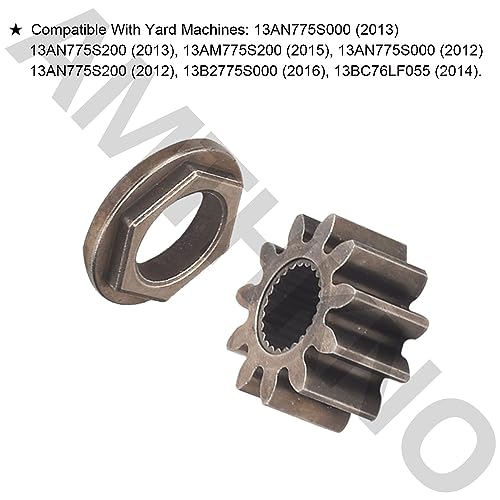 938-05078 Steering Shaft 5/8 And 617-04094 Sector Gear Kit for MTD Troy Bilt With 948-0389 710-1309 Steering Rod Cap, Screw & 941-0656A 741-0656A Pinion Gear & Bushing,941-04124 Hex Flange Bearing