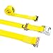 US Cargo Control E Track Cam Strap with Double-Fitted End - 2 Inch X 12 Foot Yellow E Track Strap - Easily Secure Cargo in an Interior Van Trailer - 833 Pound Working Load Limit