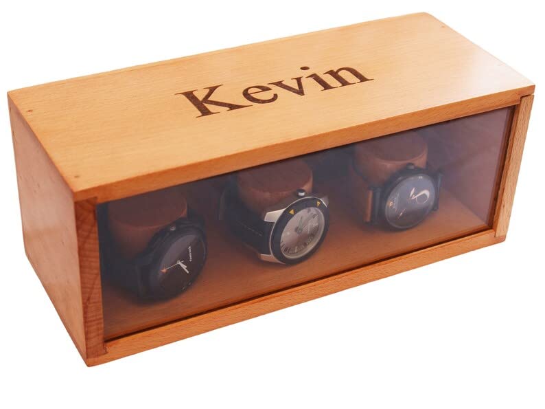 NJ craft house® Wooden Watch Kevin Stand Organizer Handmade Watch case 3 Holder (B0BZLWW3MR) Amazon Price History, Amazon Price Tracker