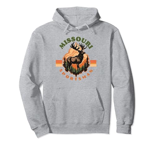 Missouri Sportsman Vintage Elk Hunter Outdoor Sudadera con Capucha