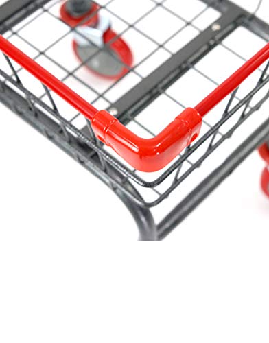 Compact Utility Mini Cart (Jelly) With U- Handle (Gray-Red) (Red) #TOP2