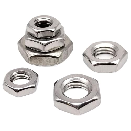 5/10/50pcs M3 M4 M5 M6 M8 M10 M12 M16GB6172 316 A4-70 Stainless Steel Hexagon Lock Nuts(M3 50pcs)
