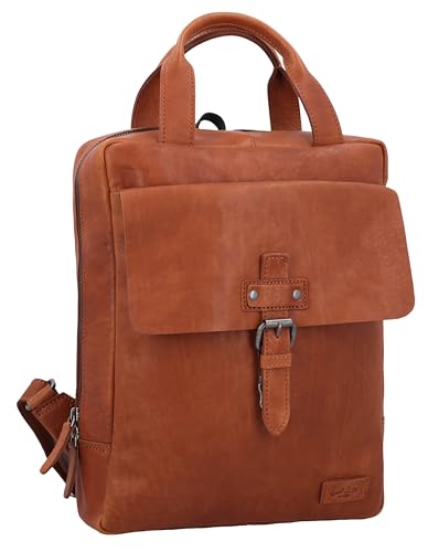 Gusti Marlin Sacoche de vélo 2 en 1 en cuir marron et sacoche de porte-bagages