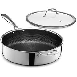 Amazon.com: HexClad Hybrid Nonstick 10-Piece Cookware Set, 5.5Qt