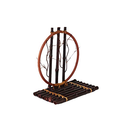 Amazon.co.jp: tonntyann 和風 竹編み 花器 花瓶 竹器 丸い月の