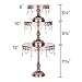 Amalfi Decor Cake Stand Round Metal Pedestal Holder with Crystals, Rose Gold, Set of 3