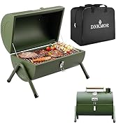 Portable Charcoal Grill, Tabletop Outdoor Barbecue Smoker, Small BBQ Grill for Outdoor Cooking Ba...