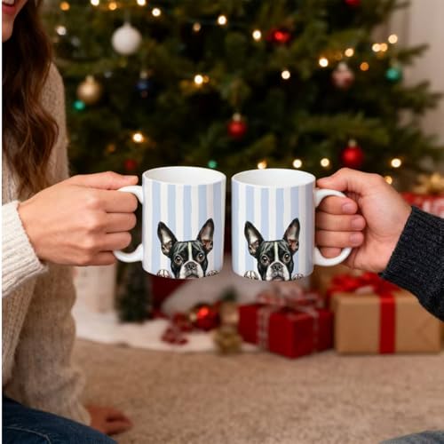 Taza de cerámica Boston Terrier 11 onzas miniatura 4