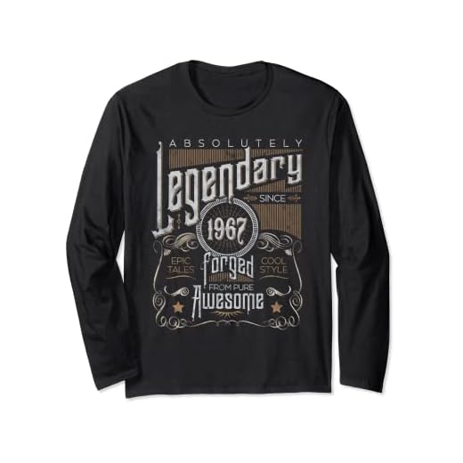 Regalo de cumpleaños 1967 Año de nacimiento, Vintage Manga Larga