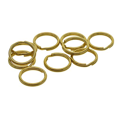 U-M 10 Bulk Brass Durable Round Edged Split Key Rings 20mm Circular Keychain Ring for Car Home Keys Organization, Arts & Crafts, Jewelry FindingsHigh Cost Performance