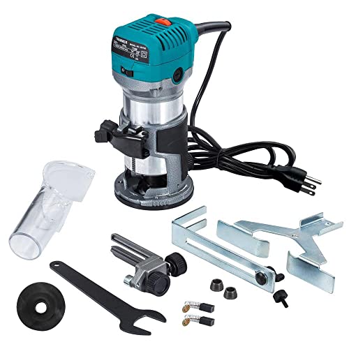 Anesty AOBAUSA508B1 Compact Router With Trimmer/Fixed Base, Variable Speed Trim Router Palm Router Laminate Trimmer thumb #5