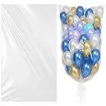 Molain 2 Pack Balloon Bags Large for Transport - 59 x 47 Inches Giant Balloons Storage Drop Bags, Plastic Balloon Release Drop Net Bag for Ceiling for Party Supplies Wedding Christmas