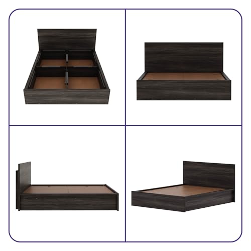 Image of Wakefit Bed | 3 Yr Warranty | Bed Queen Size, Comes with Storage Box, Noise-Free, Density: 680-750 kg /m, Termite & Borer Resistant, Fits Mattresses Up to 8 inches (Centaur 78 x 60 - Wyoming Maple)