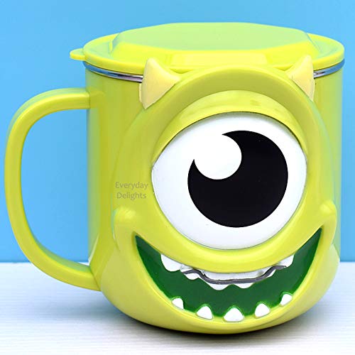 Disney Monster University Mike Green Durable Stainless Steel Insulated 3D Cup With Lid, 250Ml #TOP3