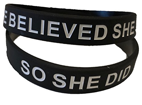 Limb2Limb Inspirational Silicone Wristband SHE Believed SHE Could SO SHE DID (10)