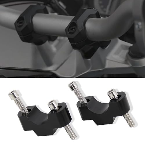 Elevador de manillar para BMW S1000XR 2020-2023 en color negro adaptador de extension de barra 2