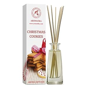Christmas Cookies Aroma Diffuser 3.4 Fl Oz (100ml) – Reed Diffuser – Room Fragrance – Home Fragrance – Air Freshener – Christmas Cookies Scented Diffuser – Gift