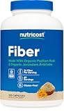 Nutricost Fiber Capsules with Prebiotic Fiber Supplement 300 Capsules