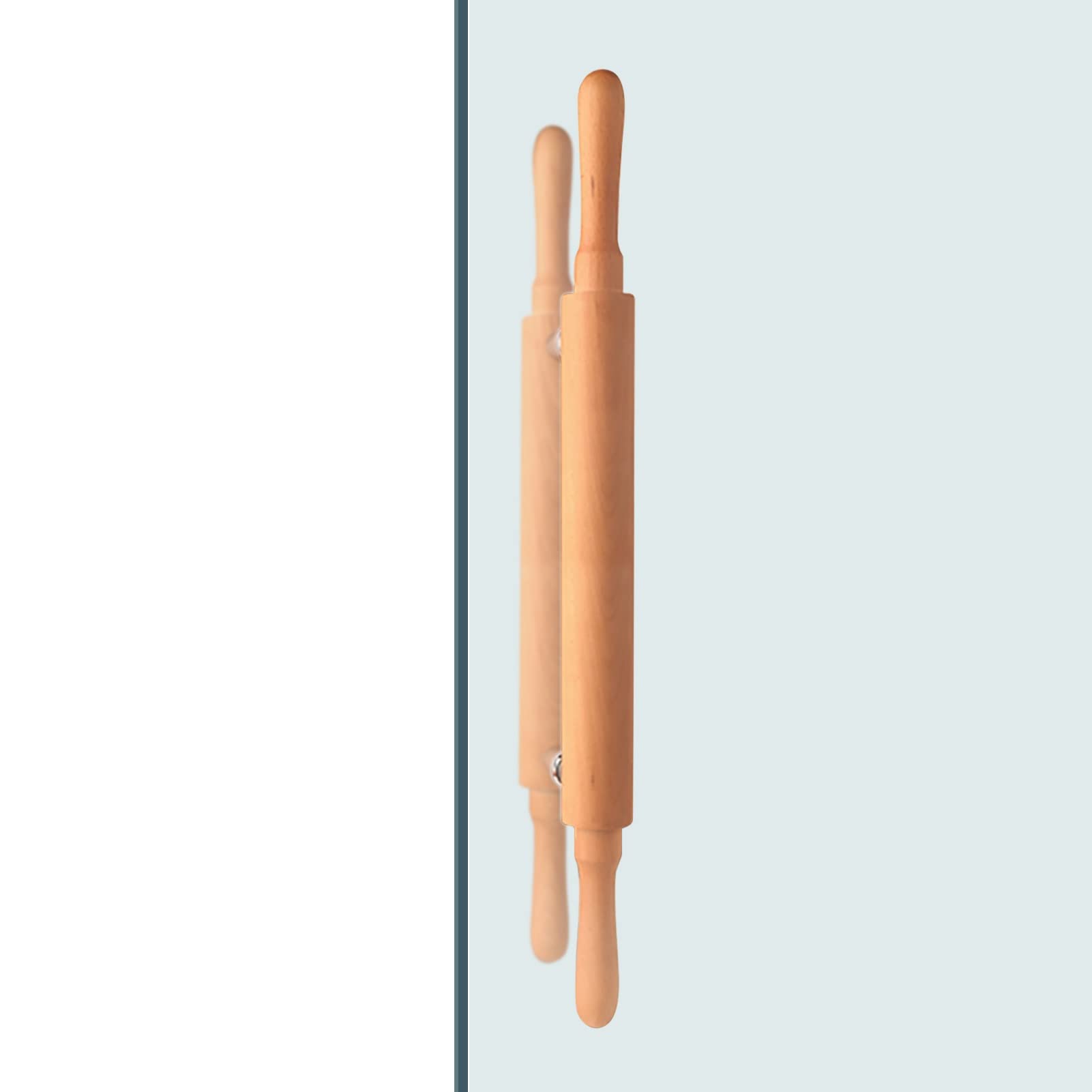 Poignée de porte en bois anti-glisse réglant le jeu des portes en verre