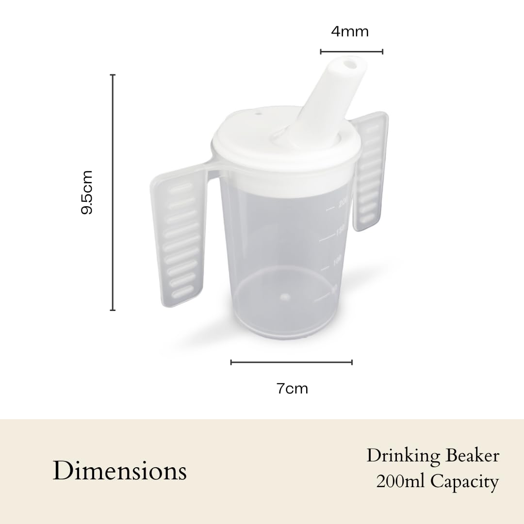 Vaso con Asa en Forma de Ala y Tapa para Beber Ajustable - Paquete de 10 | Vasos para Adultos Vaso para Beber para Adultos de Doble Asa Vaso para Beber Pequeño con Tapa Ajustable y Caño