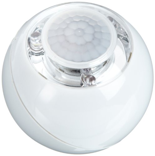 Preisvergleich Produktbild GEV 000728 LED Lichtball LLL728 120 Grad Bewegungsmelder Daemmerungsschalterbatteriebetrieb, inklusive Magnetbefestigung für Innenbetrieb, weiß
