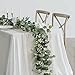 LOMOHOO 4 Pack Artificial Eucalyptus Garland Vines with White Flower,5.9ft Fake Eucalyptus Leaves Garland Plant,Greenery Garland for Bedroom Wall Decor Wedding Party Room Decor LOMOHOO 4 Pack Artificial Eucalyptus Garland Vines with White Flower,5.9ft Fake Eucalyptus Leaves Garland Plant,Greenery Garland for Bedroom Wall Decor Wedding Party Room Decor