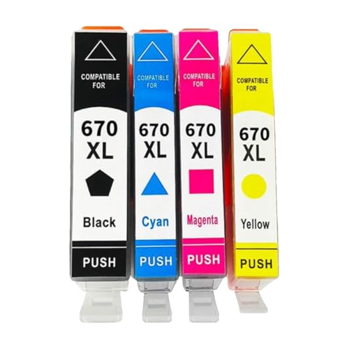 Cartouche encre 670 pour imprimante Deskjet 4615 4625 6525 3525 CZ117AL